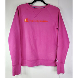 Champion Athleticwear Pink Spell Out Women’s Crewneck Sweatshirt - Small